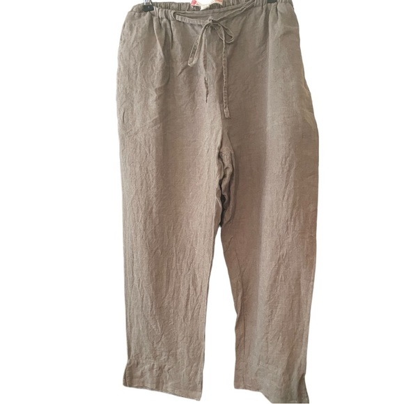 South Street Linen 100% Linen Olive Capris Size L/SSL Size 1P - Picture 3 of 5